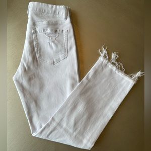 Vervet white distressed jeans